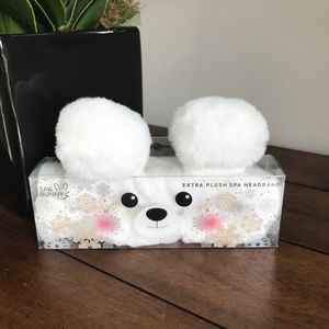 Extra Plush Spa Headband by Spa Bunny Winter Bear White Furry